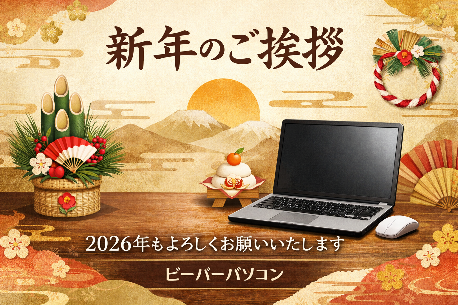 🎍【新年のご挨拶】2026年も地域に寄り添うパソコン専門店として｜ビーバーパソコン（川西市）